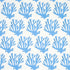 Coral fabric in blue color - pattern number 179100 - by Schumacher in the Molly Mahon collection