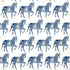 Marwari Horse fabric in navy color - pattern number 179130 - by Schumacher in the Molly Mahon collection