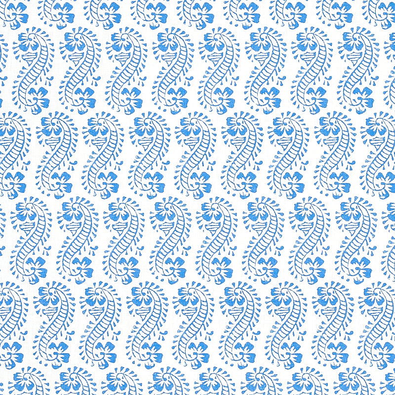 Lani fabric in blue color - pattern number 179180 - by Schumacher in the Molly Mahon collection