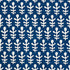 Bagru Hand Block Print fabric in dark blue color - pattern number 179241 - by Schumacher in the Molly Mahon collection