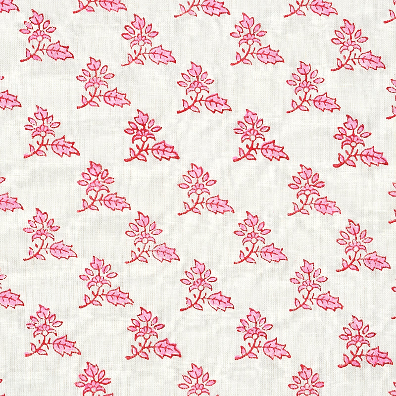 Torbay Hand Blocked Print fabric in pink color - pattern number 179332 - by Schumacher in the Jacaranda collection