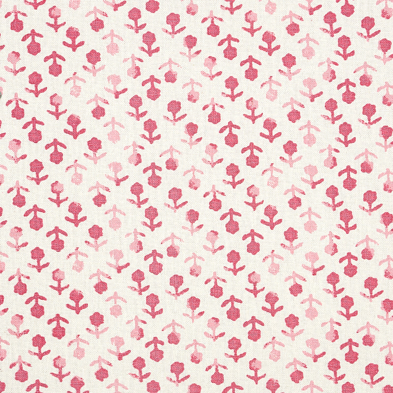 Beatriz Handprint fabric in pink color - pattern number 179350 - by Schumacher in the Jacaranda collection