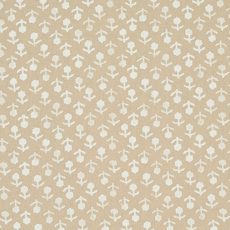 Beatriz Handprint fabric in natural color - pattern number 179352 - by Schumacher in the Jacaranda collection