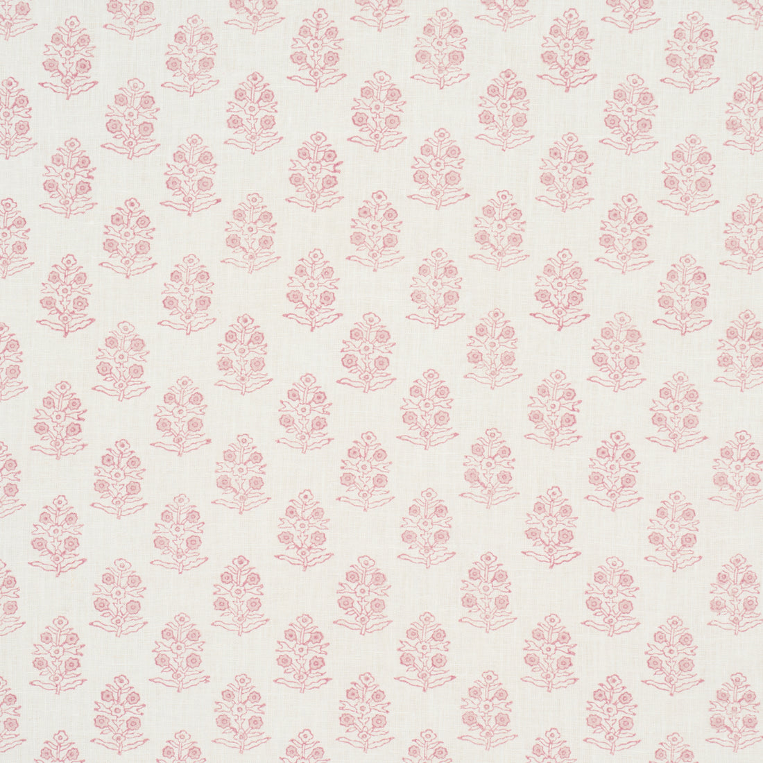 Aditi Hand Blocked Print fabric in blush color - pattern number 179365 - by Schumacher in the A Love Affair collection