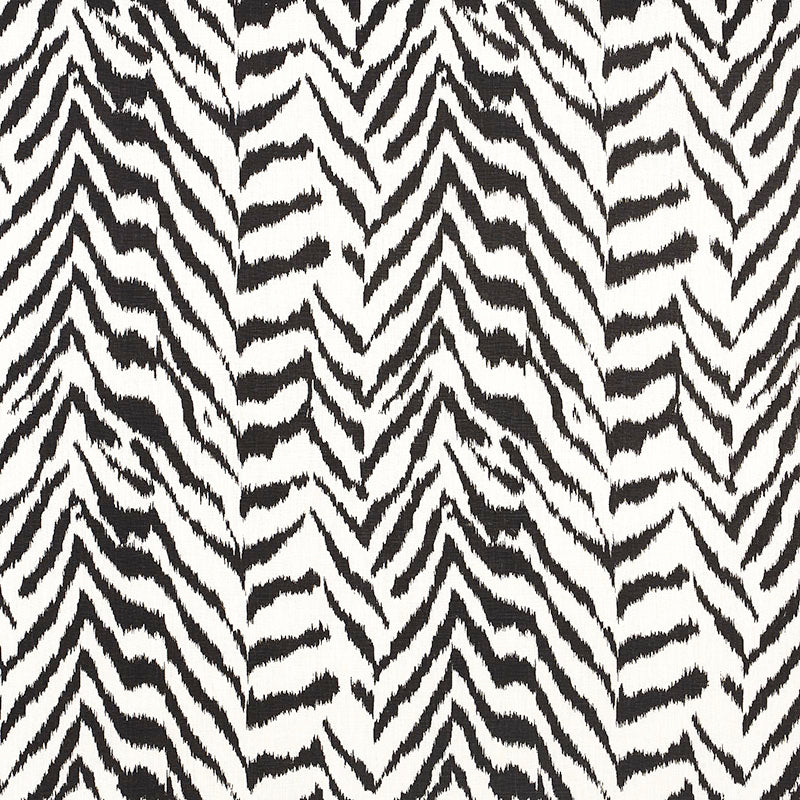 Quincy Hand Print fabric in black color - pattern number 179410 - by Schumacher in the Happy Together collection