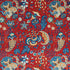Majorelle Velvet fabric in red color - pattern number 179421 - by Schumacher in the Rive Gauche collection