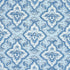 Amalia Medallion Handmade Print fabric in blue color - pattern number 179440 - by Schumacher in the Jacaranda collection