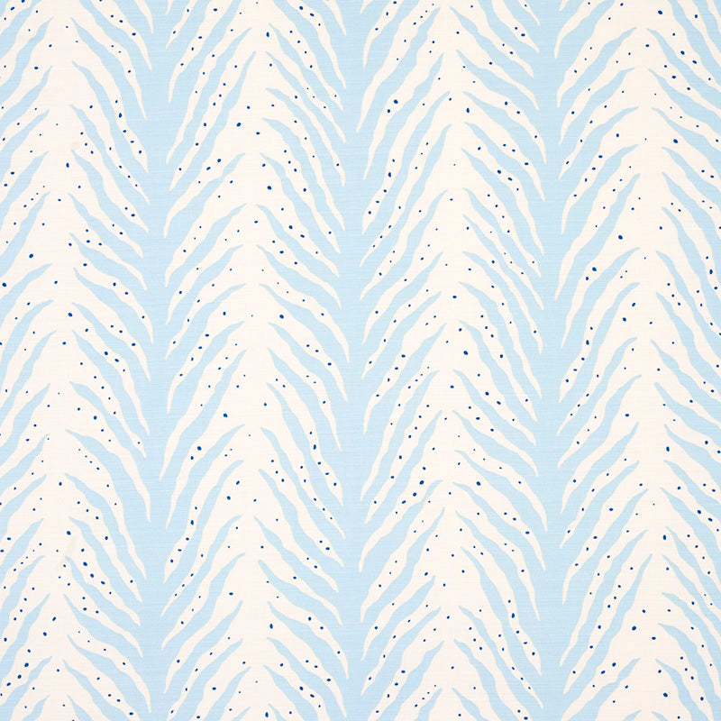 Creeping Fern Print fabric in slumber blue color - pattern number 179480 - by Schumacher in the Happy Together collection