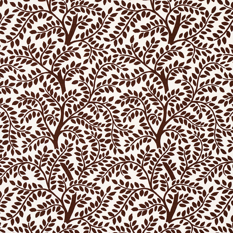Temple Garden II fabric in brown color - pattern number 179502 - by Schumacher in the Happy Together II collection
