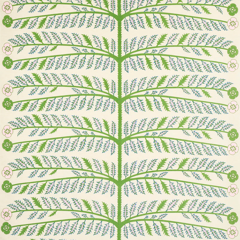 Thistle fabric in ivory color - pattern number 179530 - by Schumacher in the Neisha Crosland collection
