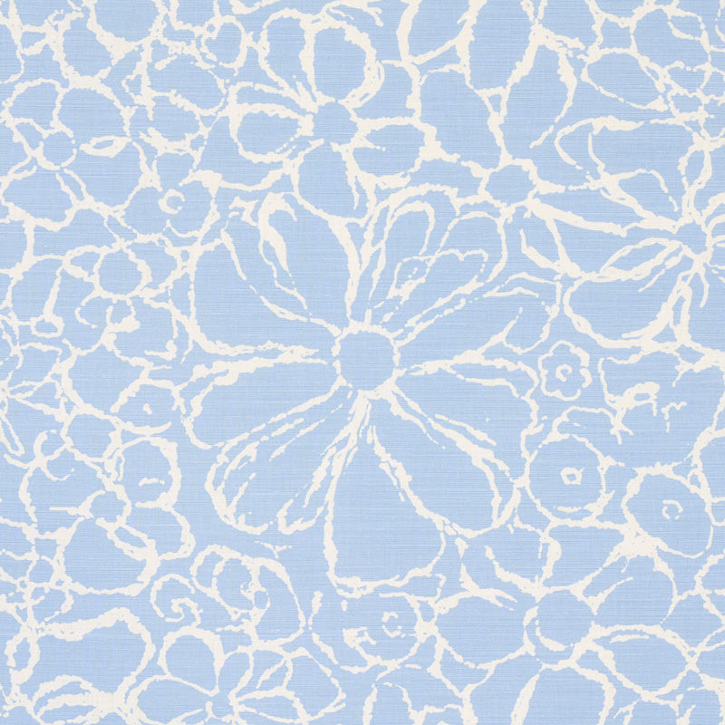Sidonie fabric in blue color - pattern number 179550 - by Schumacher in the Happy Together collection