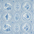 Les Scenes Contemporaines fabric in blue color - pattern number 179560 - by Schumacher in the Jill Lasersohn collection