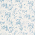 Toile De La Prairie fabric in blue color - pattern number 179570 - by Schumacher in the Jill Lasersohn collection
