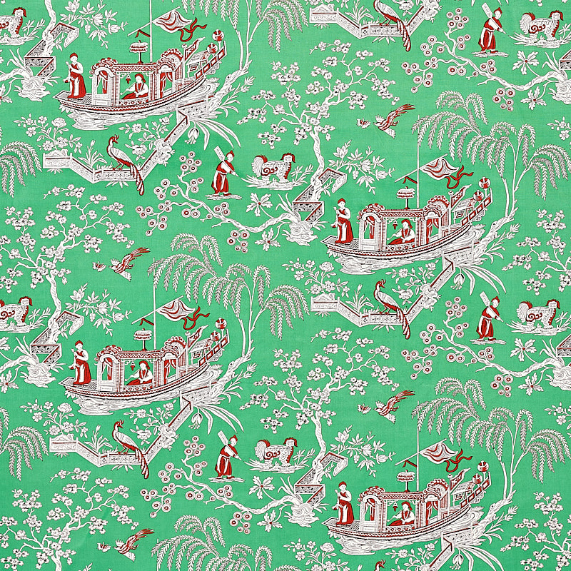 Matsudana fabric in jade color - pattern number 179610 - by Schumacher in the Schumacher Classics collection