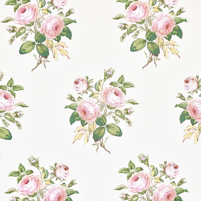 Loudon Rose fabric in blush color - pattern number 179631 - by Schumacher in the Schumacher Classics collection