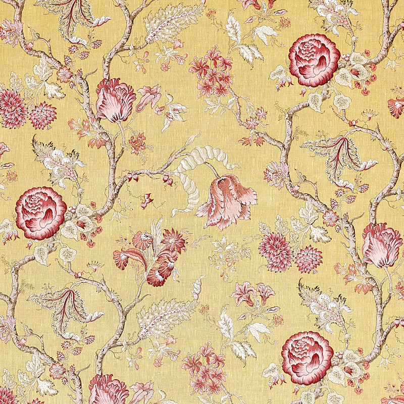 Josephine fabric in ochre color - pattern number 179650 - by Schumacher in the Schumacher Classics collection