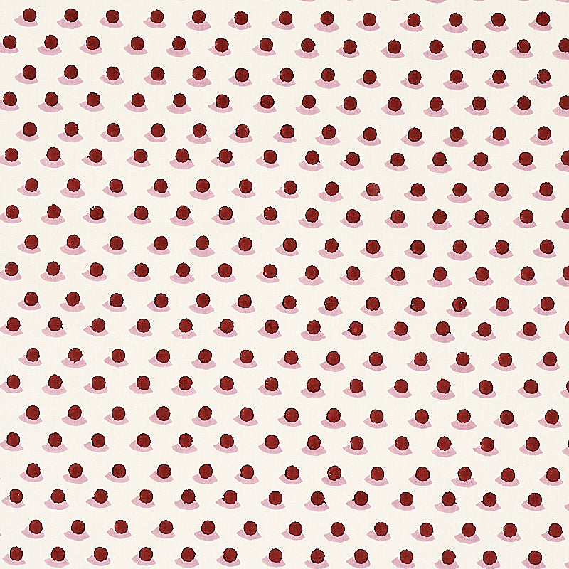 Berry Hand Block Print fabric in iron and rose color - pattern number 179730 - by Schumacher in the Molly Mahon collection