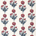 Dianthus Hand Block Print fabric in indigo and iron color - pattern number 179741 - by Schumacher in the Molly Mahon collection
