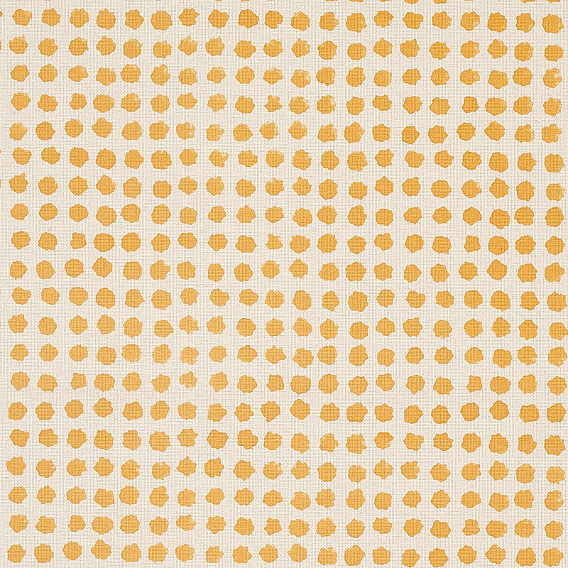 Seed Hand Block Print fabric in mustard color - pattern number 179770 - by Schumacher in the Molly Mahon collection