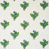 Primrose Hand Block fabric in grass and sky color - pattern number 179830 - by Schumacher in the Molly Mahon collection