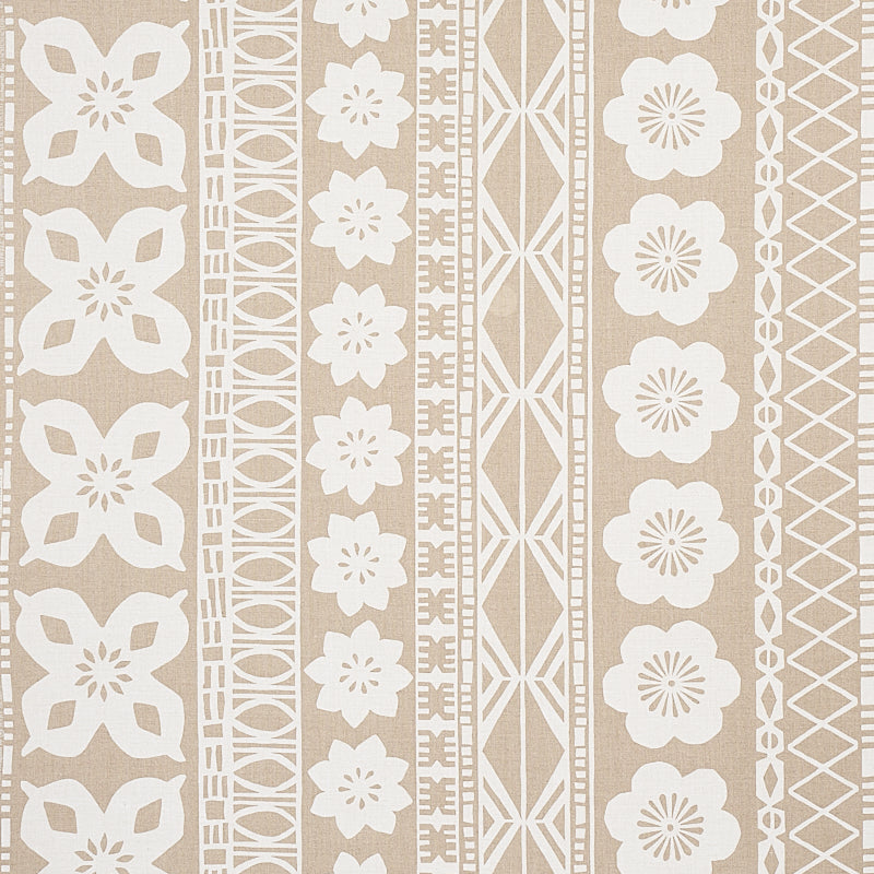 Mrs Howell fabric in natural color - pattern number 179870 - by Schumacher in the Copacabana collection