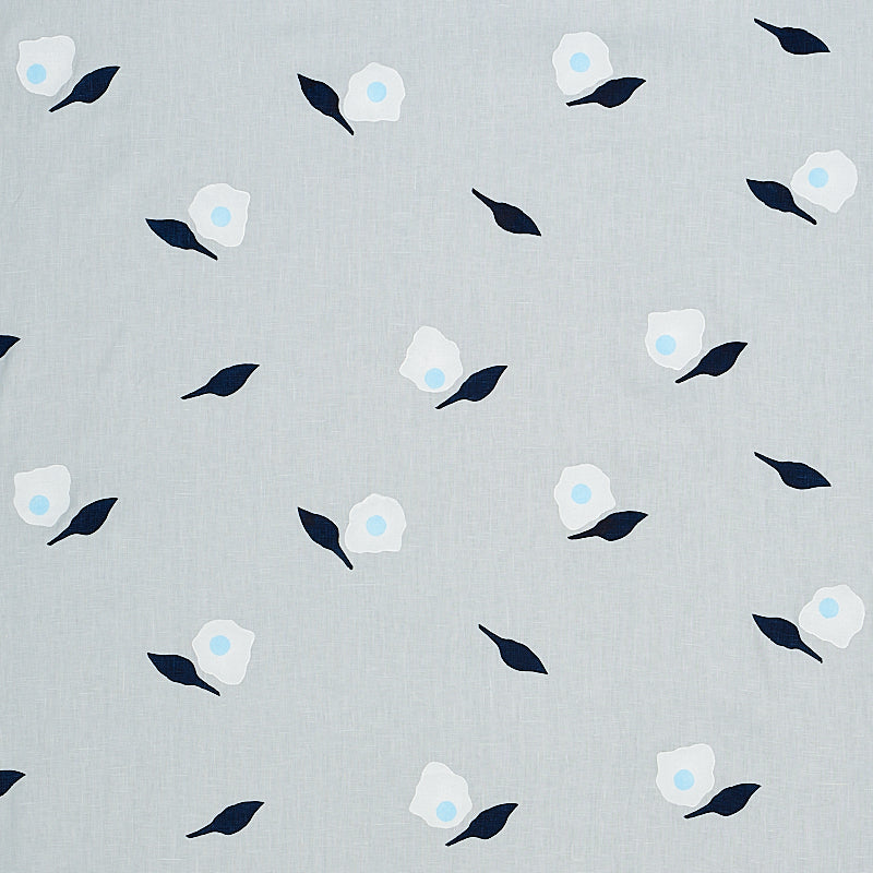 Aquinnah Hand Block fabric in sky color - pattern number 179890 - by Schumacher in the Caroline Z Hurley collection