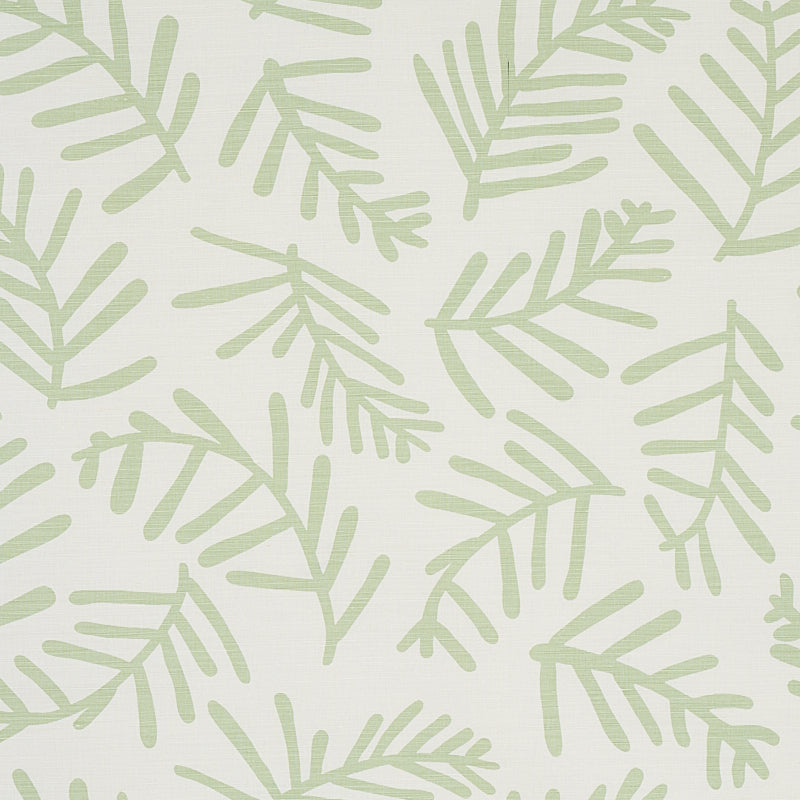 Tiah Cove fabric in sage leaf color - pattern number 179910 - by Schumacher in the Caroline Z Hurley collection