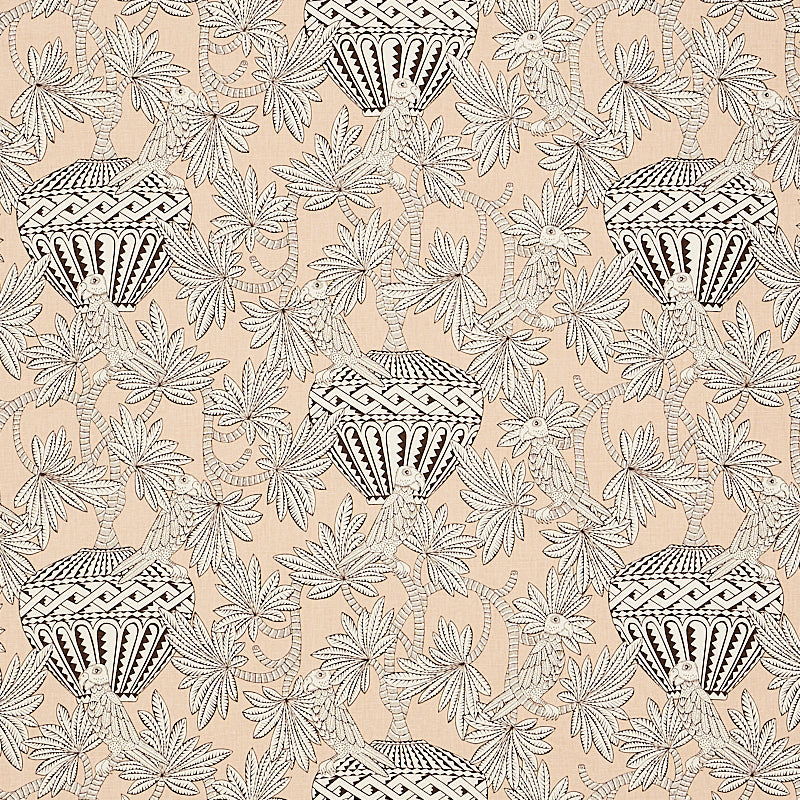 Santarem fabric in neutral color - pattern number 179942 - by Schumacher in the Mystique collection