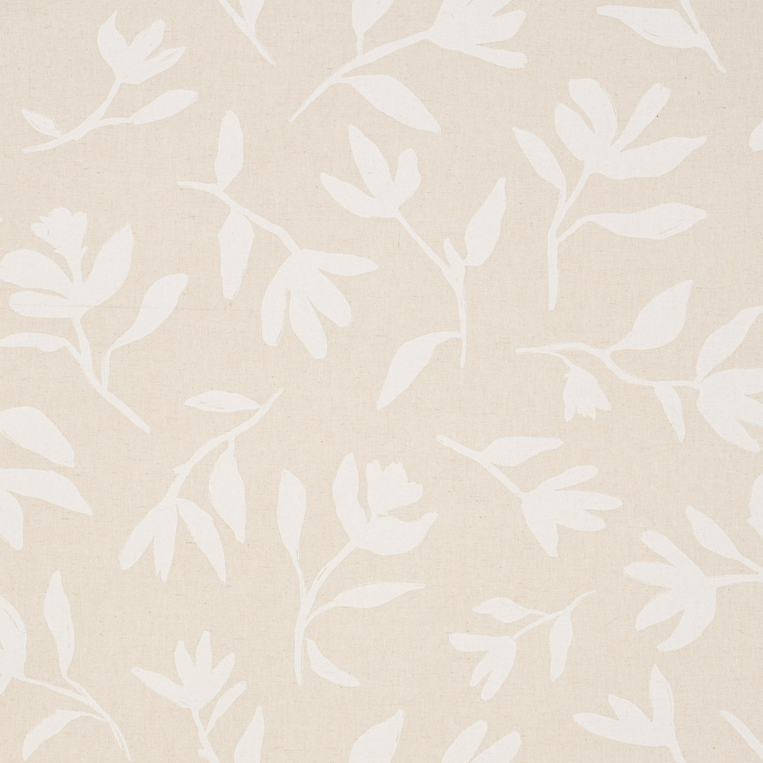Laurel fabric in white on unbleached color - pattern number 180012 - by Schumacher in the Smith Street collection