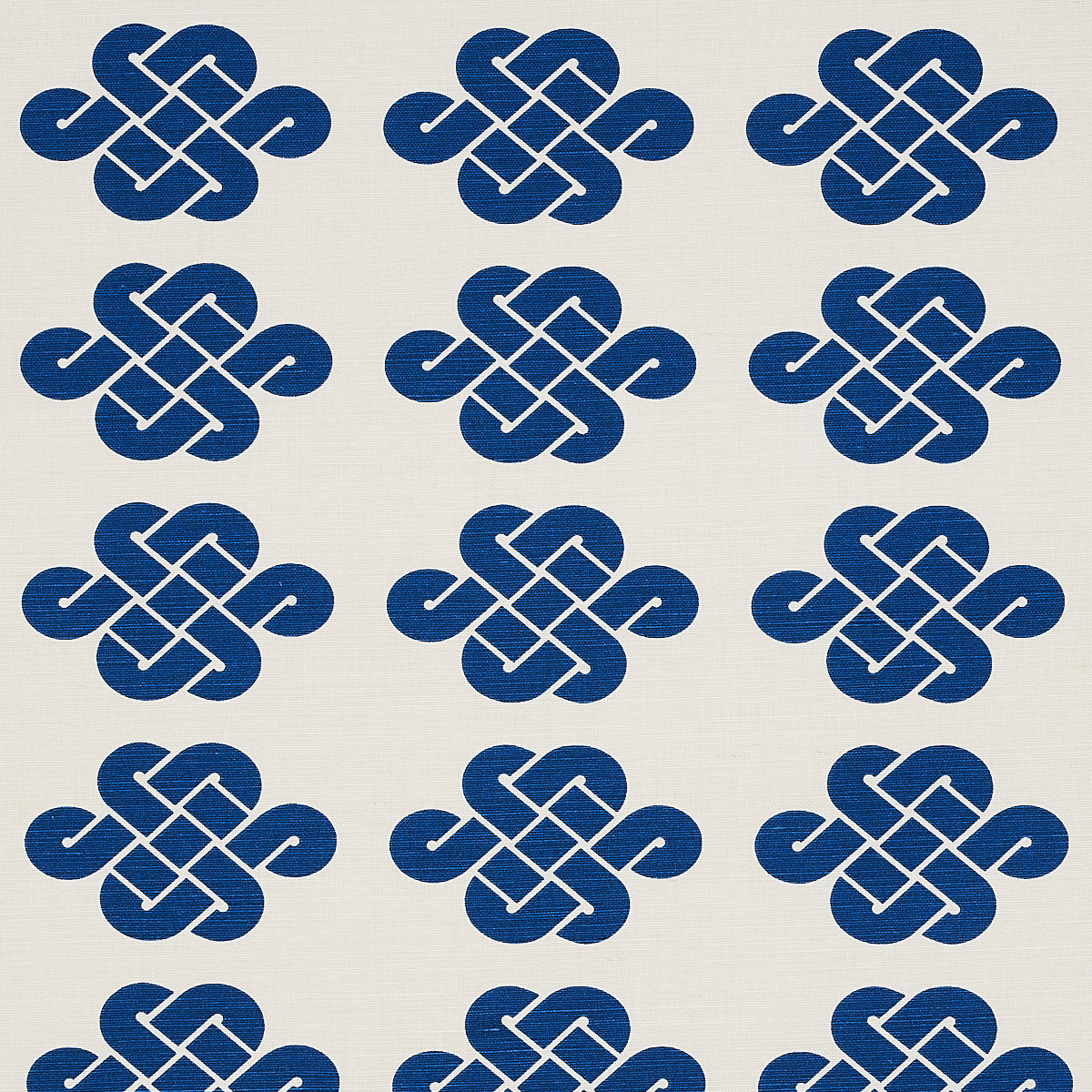 Penelope Knot fabric in blue color - pattern number 180031 - by Schumacher in the Orient Express collection