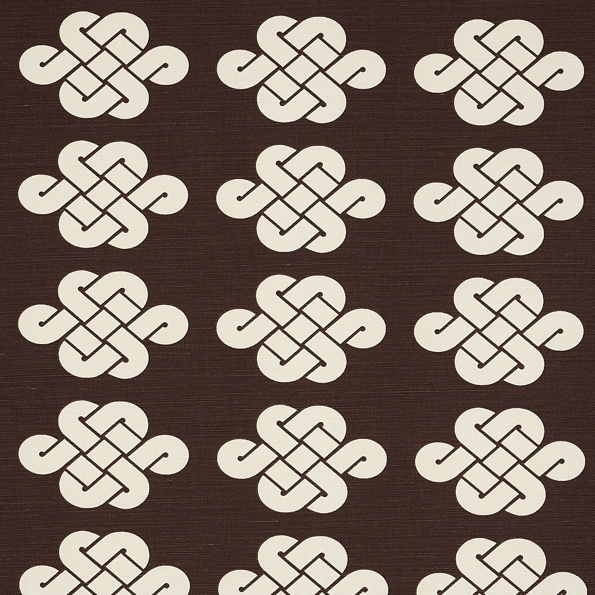 Penelope Knot fabric in brown color - pattern number 180032 - by Schumacher in the Orient Express collection