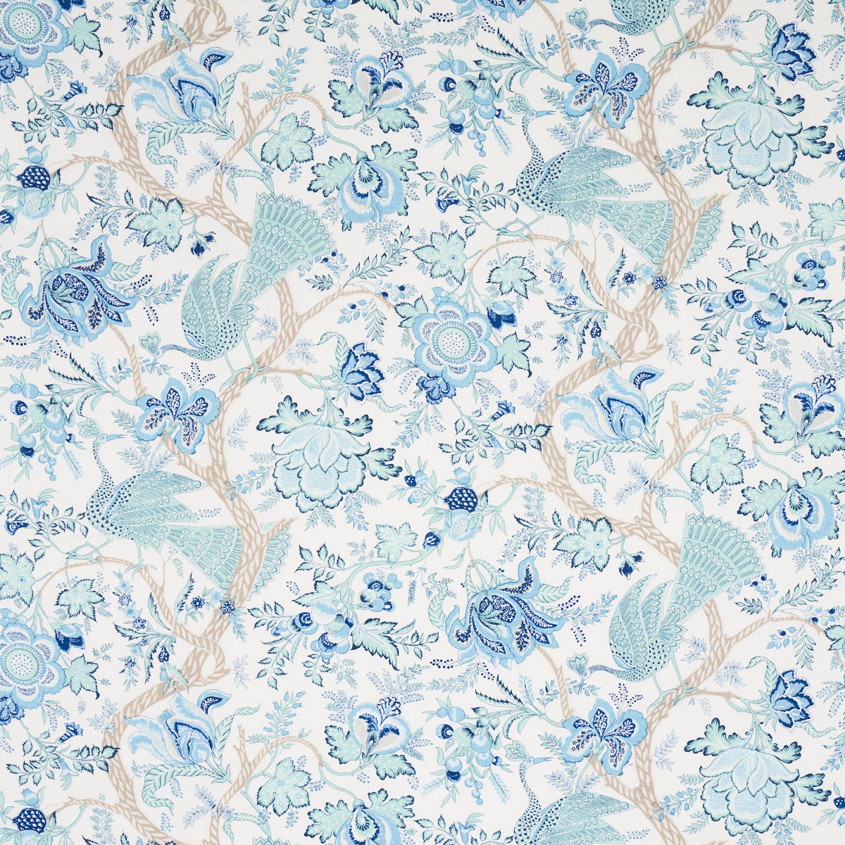 Aveline Linen fabric in seaglass color - pattern number 180052 - by Schumacher in the Schumacher Classics collection