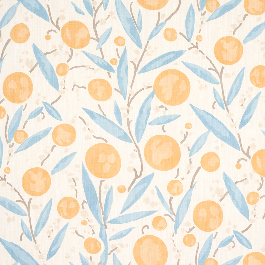 Mirabelle fabric in yellow and sky color - pattern number 180060 - by Schumacher in the Schumacher Classics collection