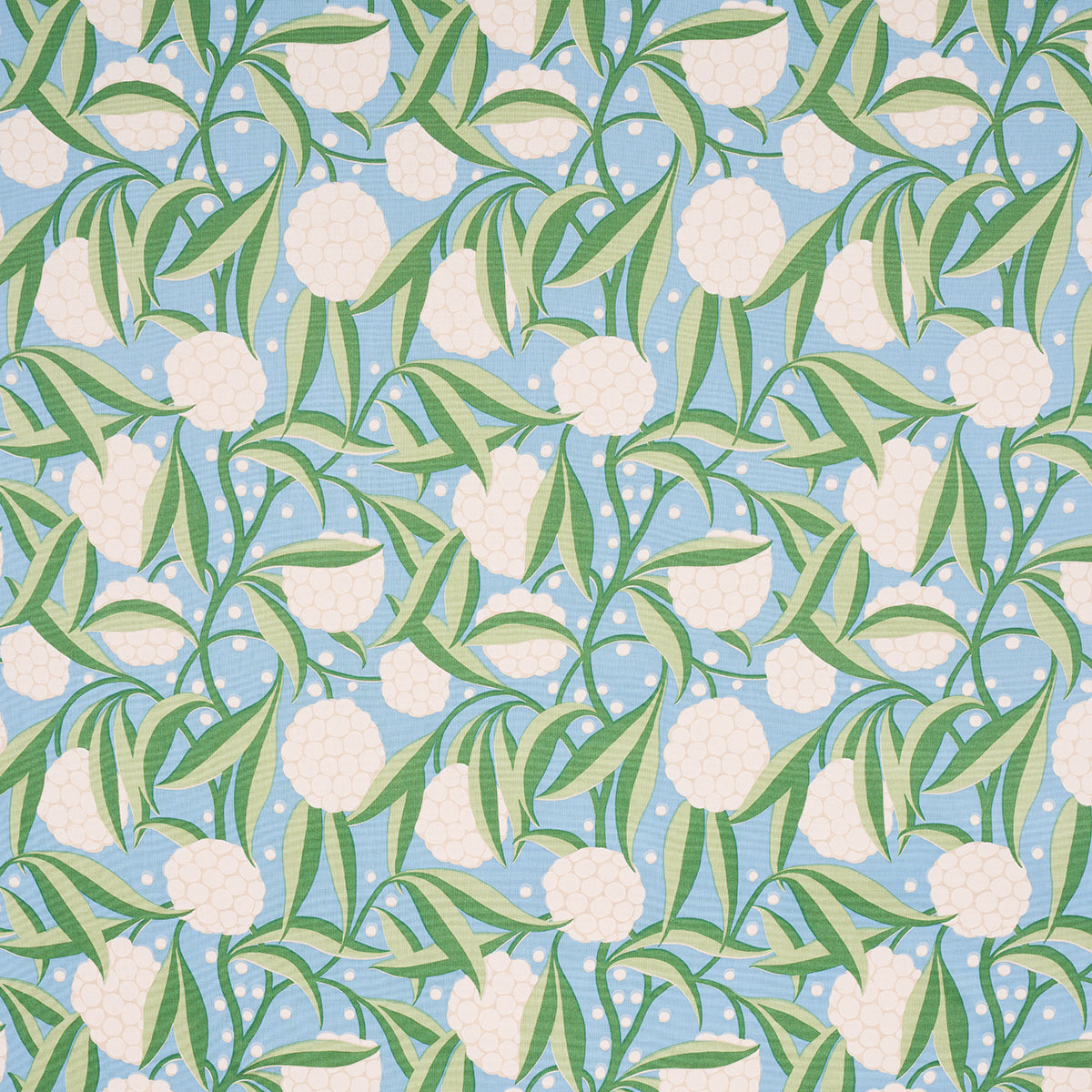 Rubus Cotton Linen fabric in delft color - pattern number 180070 - by Schumacher in the Moon River collection
