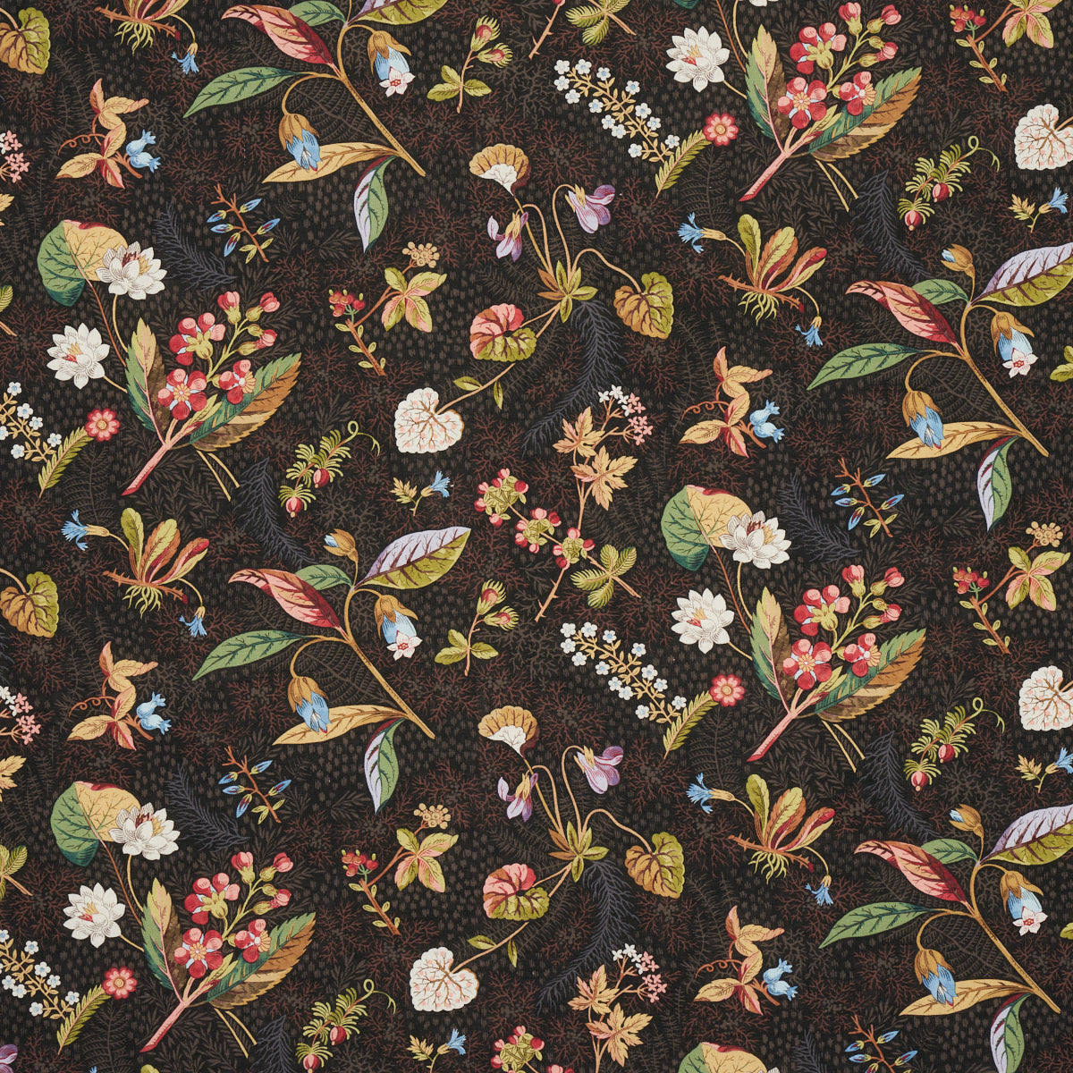 Blackwell Linen fabric in noir color - pattern number 180090 - by Schumacher in the Schumacher Classics collection