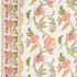 Indali Bordered Linen fabric in pink and leaf color - pattern number 180111 - by Schumacher in the Schumacher Classics collection