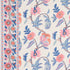 Indali Bordered Linen fabric in rose and indigo color - pattern number 180112 - by Schumacher in the Schumacher Classics collection