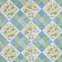 Caldwell Patchwork Chintz fabric in yellow and cornflower color - pattern number 180120 - by Schumacher in the Schumacher Classics collection