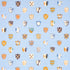 Heraldic fabric in oxford blue color - pattern number 180161 - by Schumacher in the Happy Menocal collection