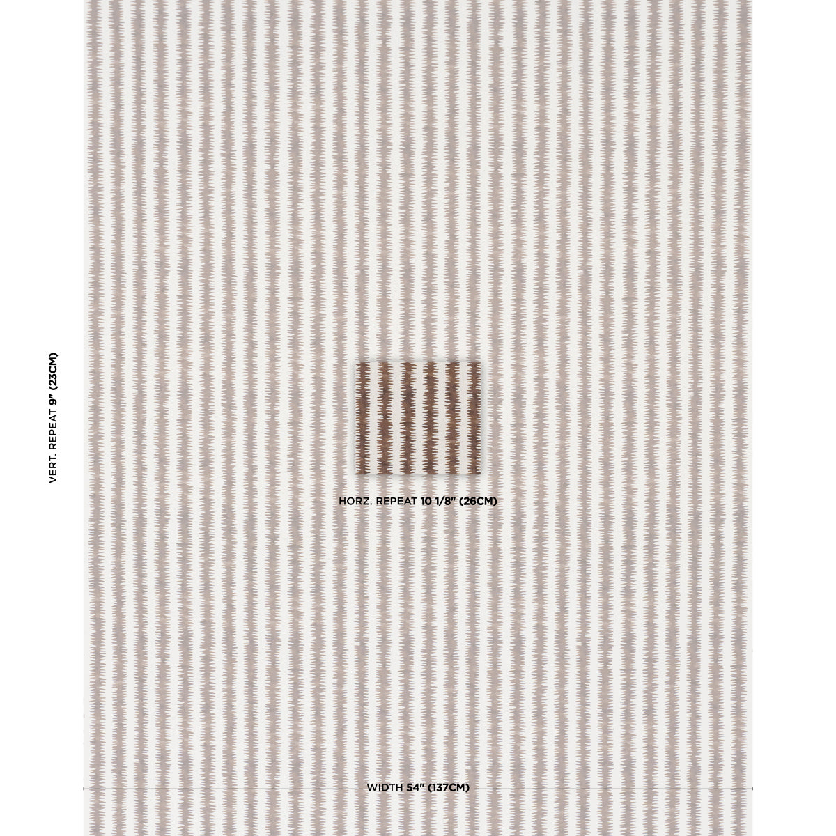 Cardiogram fabric in Brown color - pattern number 180183 - by Schumacher in the Happy Menocal collection