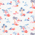 Valletta fabric in sky and pink color - pattern number 180190 - by Schumacher in the Happy Menocal collection