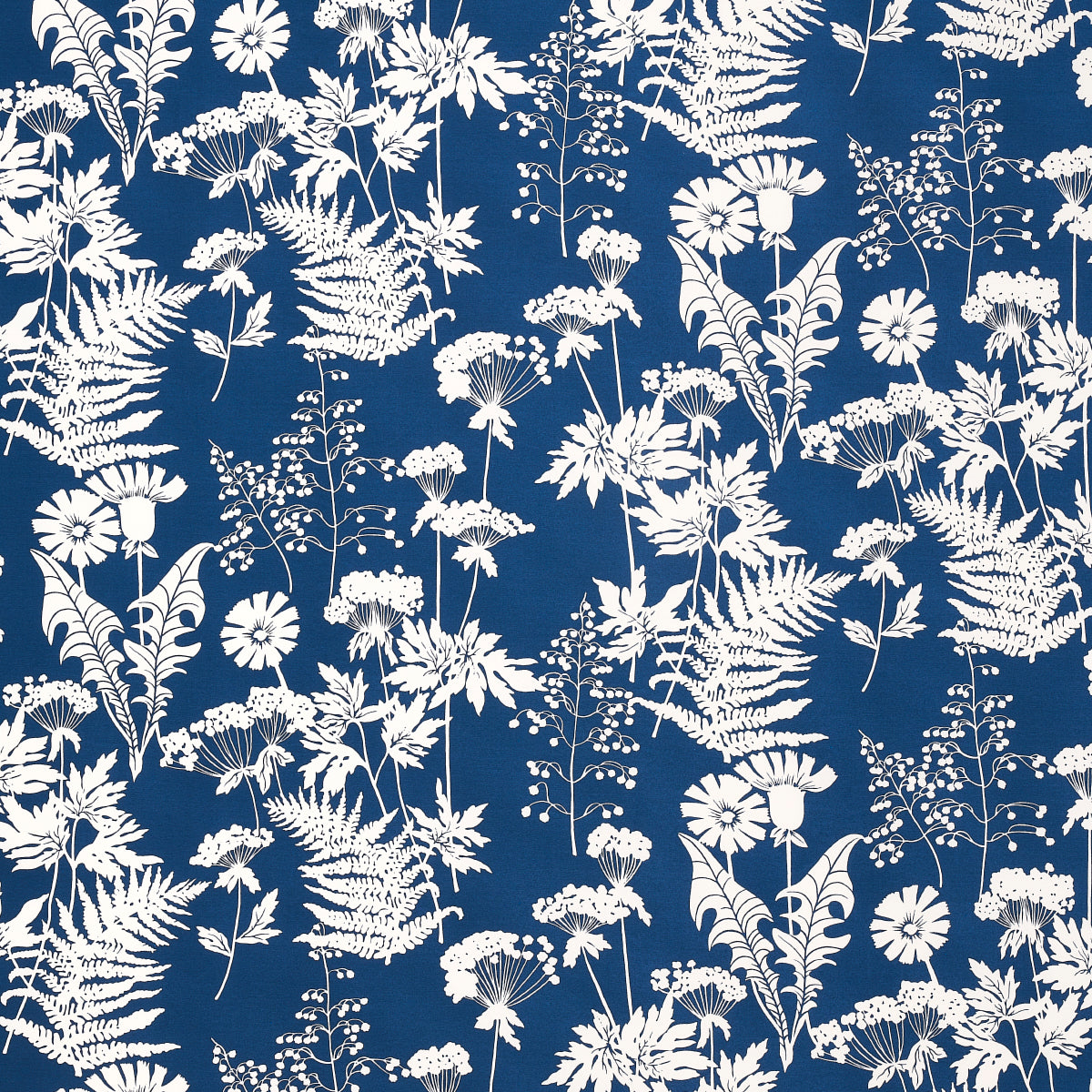 Spring Floral Indoor Outdoor fabric in navy color - pattern number 180220 - by Schumacher in the Indoor/Outdoor Prints collection