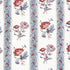 Ariana Floral Stripe fabric in pearlware blue color - pattern number 180241 - by Schumacher in the Williamsburg collection