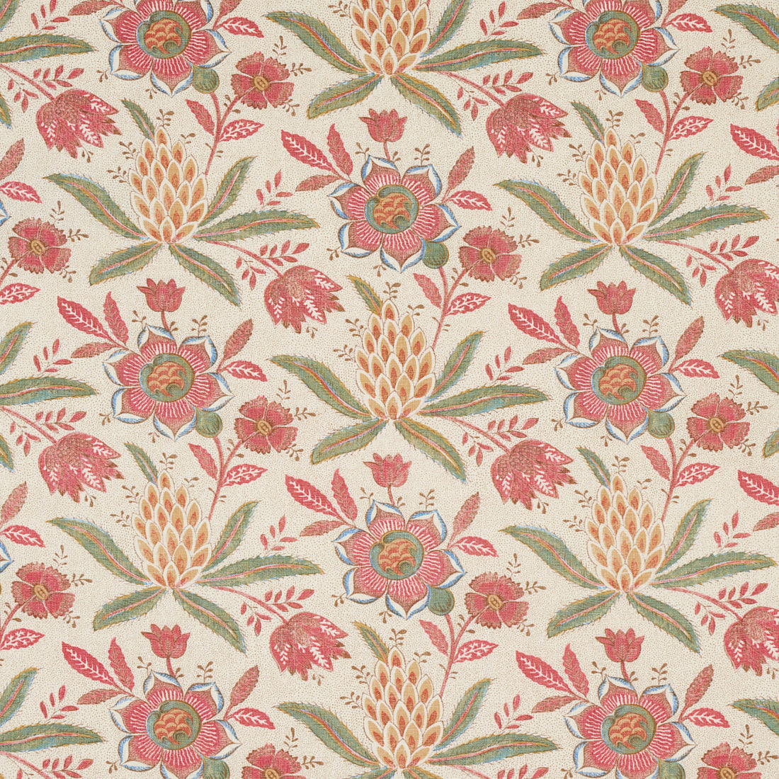 Lafayette Botanical fabric in document color - pattern number 180250 - by Schumacher in the Williamsburg collection