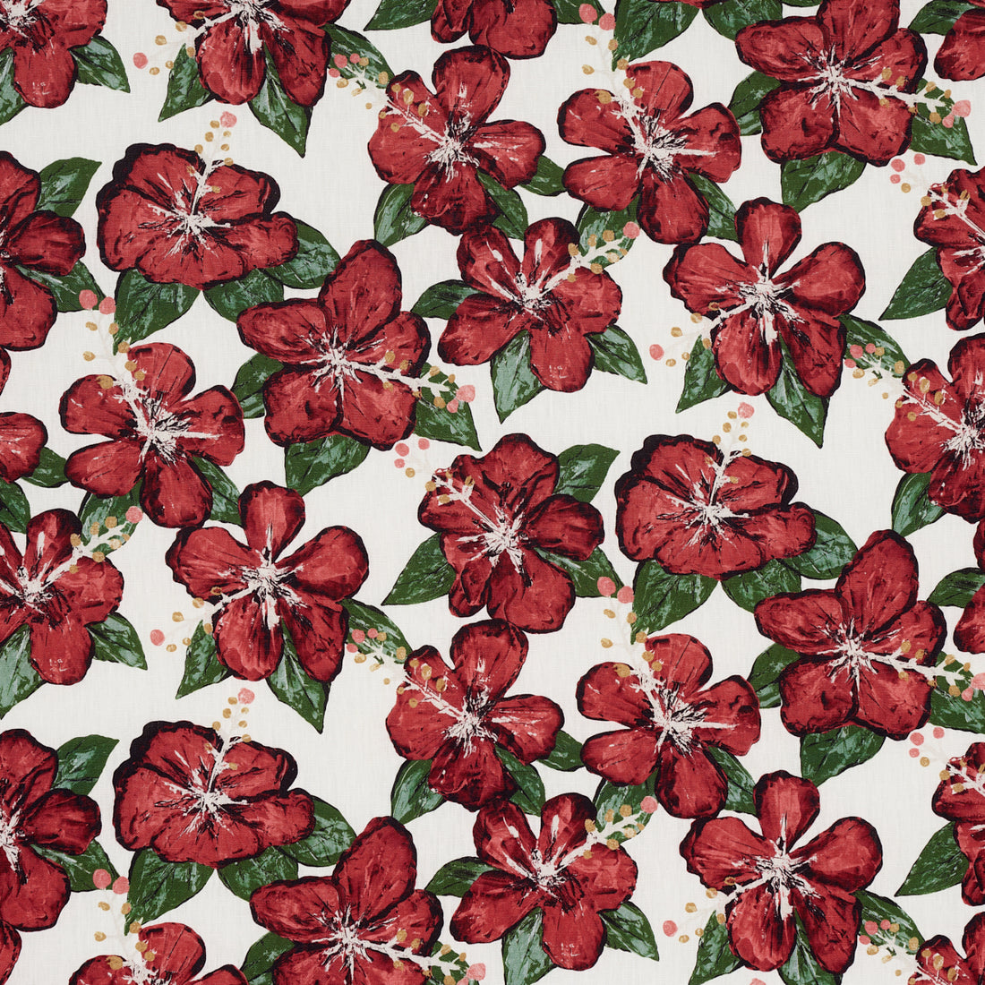 Fabienne fabric in red color - pattern number 180260 - by Schumacher in the Victor Glemaud collection