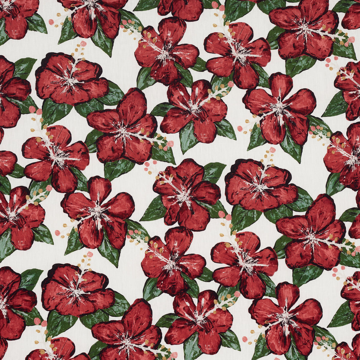 Fabienne fabric in red color - pattern number 180260 - by Schumacher in the Victor Glemaud collection