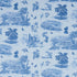 Toussaint Toile fabric in blue and sky color - pattern number 180273 - by Schumacher in the Victor Glemaud collection