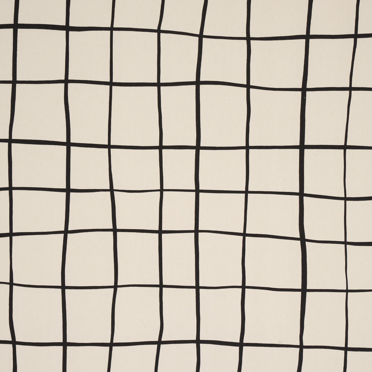 Painterly Windowpane fabric in black color - pattern number 180290 - by Schumacher in the Miles Redd collection