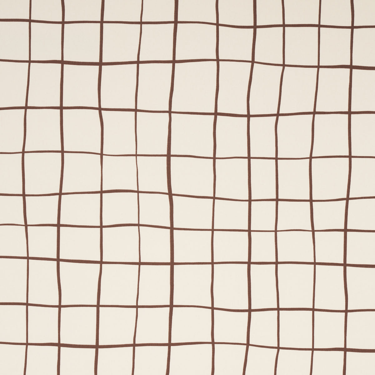 Painterly Windowpane fabric in brown color - pattern number 180291 - by Schumacher in the Miles Redd collection