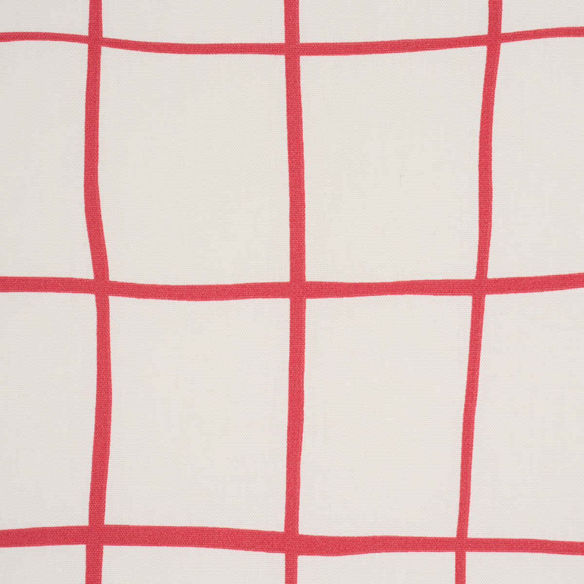 Painterly Windowpane fabric in Red color - pattern number 180293 - by Schumacher in the Stars and Stripes collection